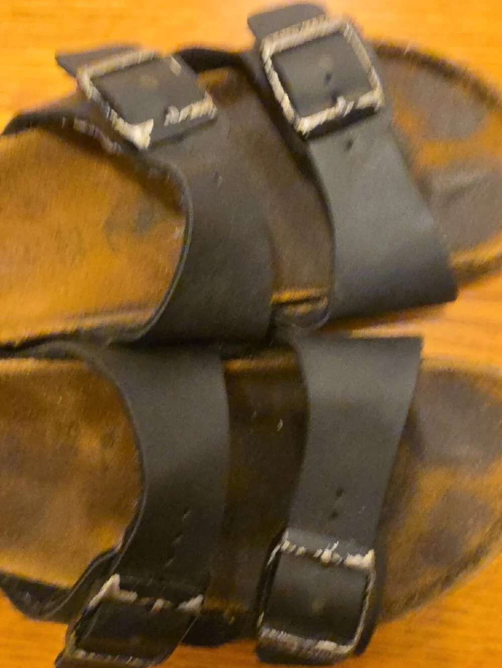 Birkenstock Kids Double-Strap Black Sandals with Buckles Size 12/12.5